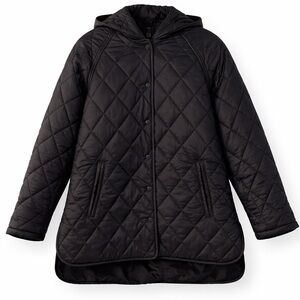 C&C California Black Quilted Hooded Puffer Jacket Size M Light Packable Jacket
